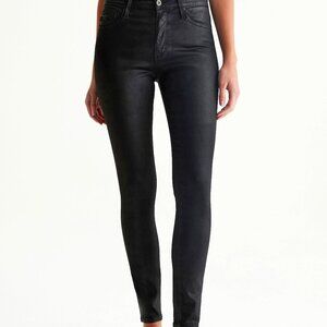 AG JEANS BLACK FARRAH HIGH RISE SKINNY ANKLE SIZE 2 (25R) NWOT